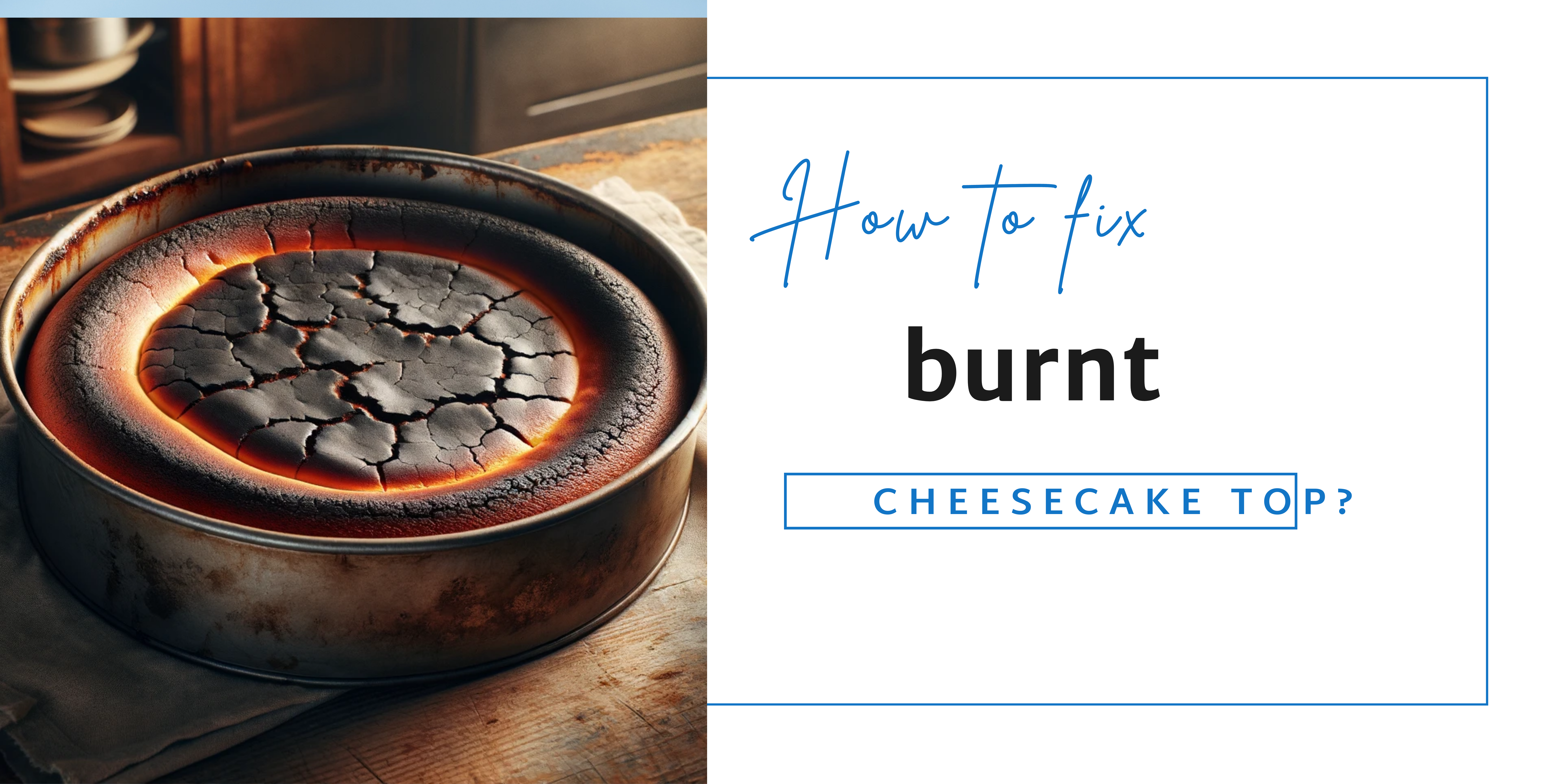 how to fix burnt cheesecake top